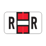JETER Alphabetic Labels - 2800 Series (Rolls) R- Red