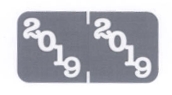 JETER Yearband Label (Rolls) - 2019 - Gray/White