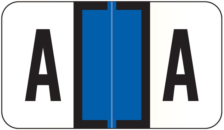 JETER Alphabetic Labels - 0200 Series (Rolls) - A - Dk Blue