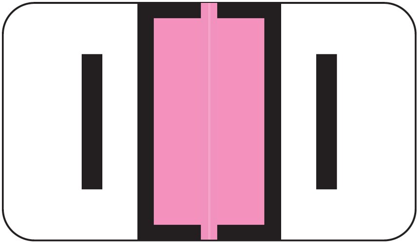 JETER Alphabetic Labels - 0200 Series (Rolls) - I - Pink