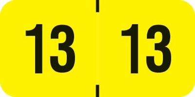 PMA Fluorescent Yearband Label (Rolls) 500 - 2013 - Fl. Yellow