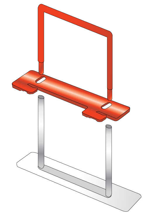 Visiclip Fastener BASE ONLY - White Base component - 100/Pack