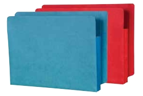 Colored Expansion Pockets  - Side TAB with 3-1/2" Accordion Expansion folder - Letter Size - Available in 12 Colors - 50/Carton - 2 carton Minimum