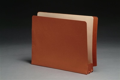Lip Style End Tab Accordion Expansion folder; Standard Paper Gussets - Letter Size Accordion Expansion folder 9-1/2 x 12-1/2 with 1-3/4" Accordion Expansion, Box of 100