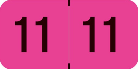 PMA Fluorescent Yearband Label (Rolls) - 2011 - Fl. Pink