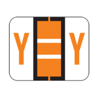 File Doctor Alphabetic Labels - FDAV Series (Rolls) Y- Orange