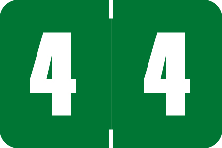 Digi Color Numeric Label - DXNM Series (Rolls) - 4 - Green