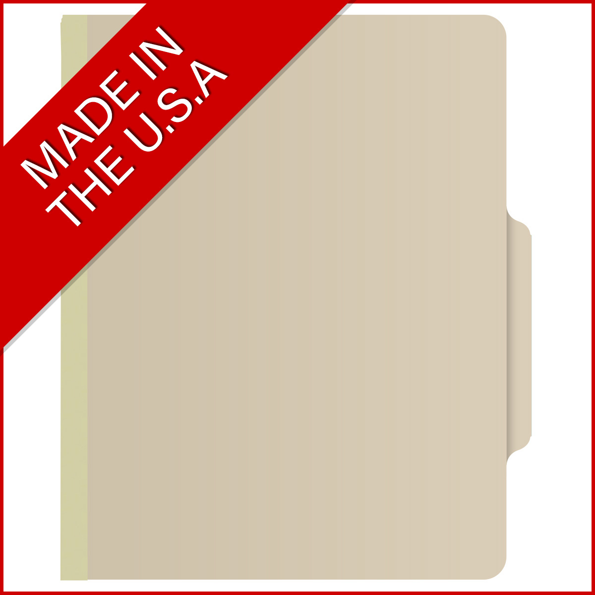 Top Tab Classification Folders w/ 3 Dividers & 8 Fasteners - Manila - Letter Size - 18 pt - 3" Expansion - 10/Box