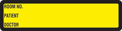 Patient Chart Spine ID Labels - Preprinted Yellow Ring Binder Labels