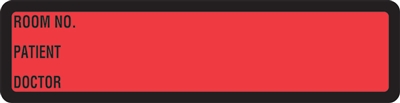Patient Chart Spine ID Labels - Preprinted Red Ring Binder Labels
