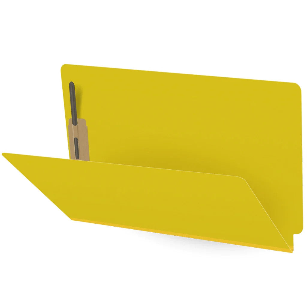 Type III Colored Pressboard Folders - Full Cut End Tab - Legal Size with 2" Expansion - Fasteners in Positions 1 & 3 - 25/Box