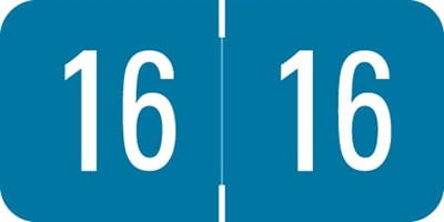 Digi Color Yearband Label (Rolls of 500) - 2016 - Blue - DGYM Series - Laminated