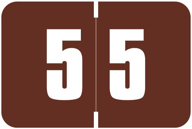 Digi Color Numeric Label - DCNM Series (Rolls) - 5 - Brown