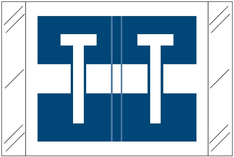 Tabbies Alphabetic Labels - 12030 Series (Rolls) T- Dk. Blue