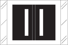 Tabbies Alphabetic Labels - 12030 Series (Rolls) I- Black