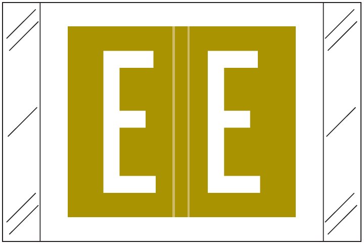 Barkley Systems Alphabetic Labels - FASTM Series (Rolls) E- Gold