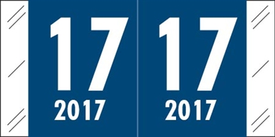Col'R'Tab Yearband Label (Rolls of 500) - 2017 - Blue - CRYM Series - Laminated