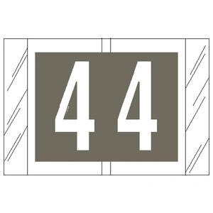 Tabbies Numeric Label - 11000 Series (Rolls) - 4 - Gray
