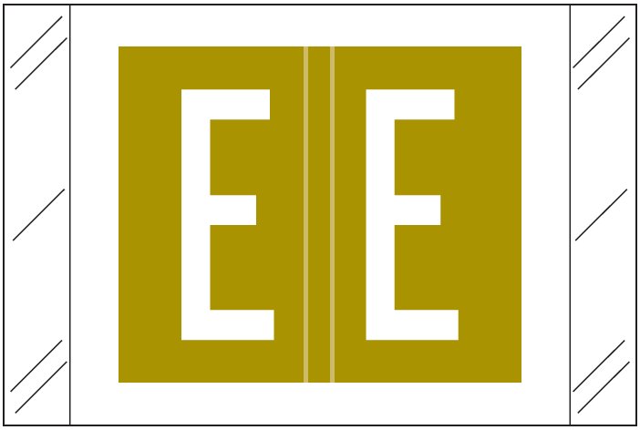 Tabbies Alphabetic Labels - 12000 Series (Rolls) E- Gold