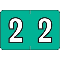 Colwell Jewel Numeric Label - CONM Series (Rolls) - 2 - Jade