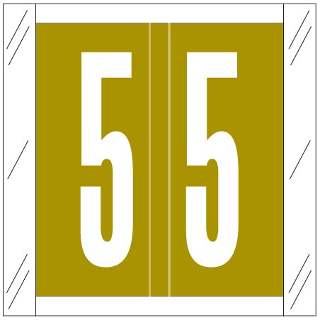 Tabbies Numeric Label - 11500 Series (Rolls) - 5 - Gold