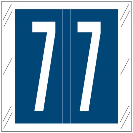 Tabbies Numeric Label - 11500 Series (Rolls) - 7 - Dk. Blue
