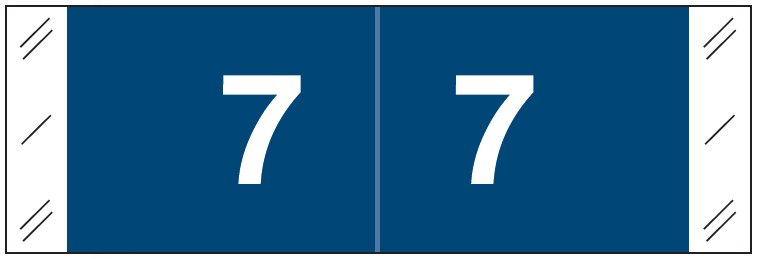 Tabbies Numeric Label - 11850 Series (Rolls) - 7 - Dk. Blue