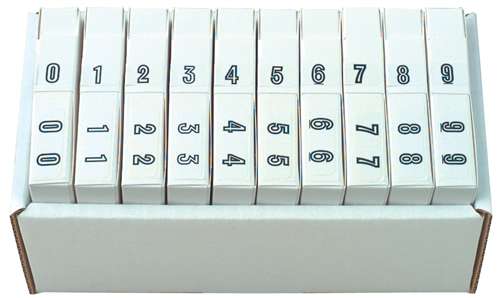 Barkley Systems Numeric Label - FNBWM Series (Rolls) - 0-9 Set with tray