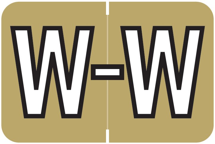 Barkley Systems Alphabetic Labels - FABEM Series (Rolls) W- Gold