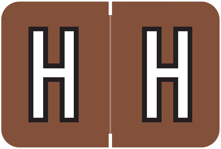 Barkley Systems Alphabetic Labels - FABEM Series (Rolls) H- Brown