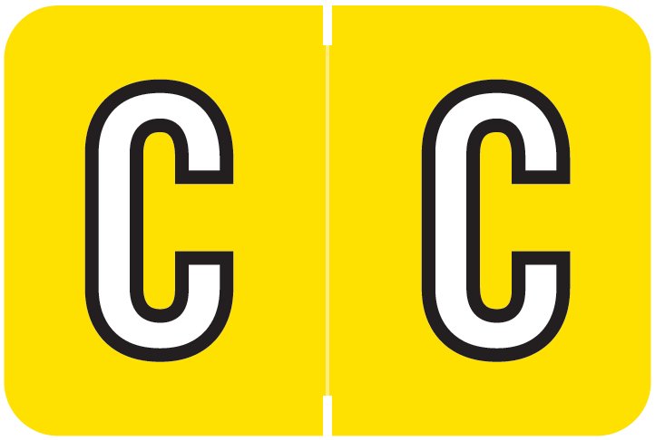 Barkley Systems Alphabetic Labels - FABEM Series (Rolls) C- Yellow