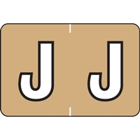 Barkley Systems Alphabetic Labels - FABKM MAP Packs (Sheets) J- Gold - 1" H x 1-1/2" W - 225 Labels Per Pack