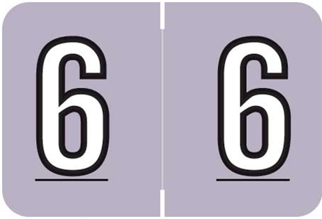 Barkley Systems Numeric Label - FNBKM Series (Rolls) - 6 - Lavender