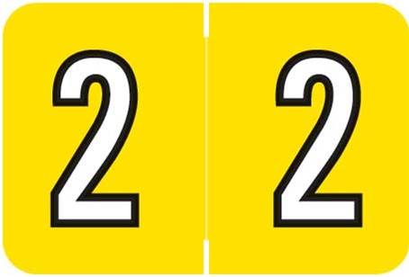 Barkley Systems Numeric Label - FNBKM Series (Rolls) - 2 - Yellow