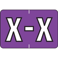Barkley Systems Alphabetic Labels - FABKM Series (Rolls) X- Purple