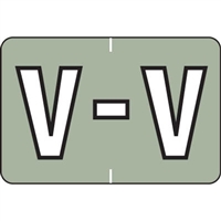 Barkley Systems Alphabetic Labels - FABKM Series (Rolls) V- Gray