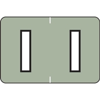 Barkley Systems Alphabetic Labels - FABKM MAP Packs (Sheets) I- Gray - 1" H x 1-1/2" W - 225 Labels Per Pack