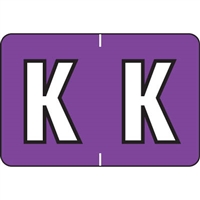 Barkley Systems Alphabetic Labels - FABKM Series (Rolls) K- Purple