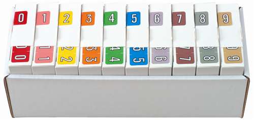 Barkley Systems Numeric Label - FNBKM Series (Rolls) - 0-9 Set with tray