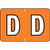 Barkley Systems Alphabetic Labels - FABKM Series (Rolls) D- Dk. Orange