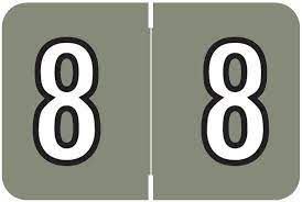 Barkley Systems Numeric Label - FNBKM Series (Rolls) - 8 - Gray