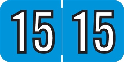 Barkley Yearband Label (Rolls of 500) - 2015 - Blue/Black - BAYM Series - Laminated