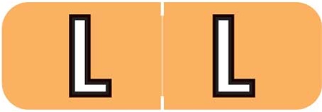 Barkley Systems Alphabetic Labels - BAAM Series (Rolls) L- Lt. Orange