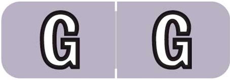 Barkley Systems Alphabetic Labels - BAAM Series (Rolls) G- Lavender