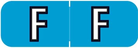 Barkley Systems Alphabetic Labels - BAAM Series (Rolls) F- Blue