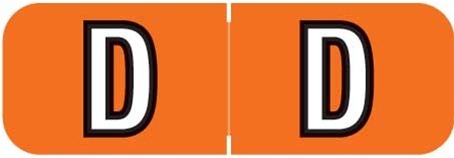 Barkley Systems Alphabetic Labels - BAAM Series (Rolls) D- Dk. Orange