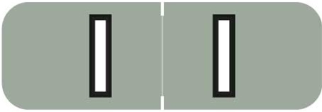Barkley Systems Alphabetic Labels - BAAM Series (Rolls) I- Gray
