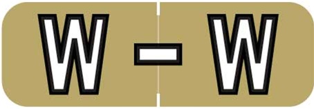 Barkley Systems Alphabetic Labels - BAAM Series (Rolls) W- Gold