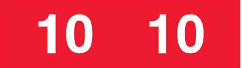Ames / IFC Yearband Label - CL6105 Series (Rolls) - 2010 - Red