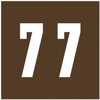 Ames Numeric Labels - L-A-00178RL Series (Rolls) - 7 - Brown